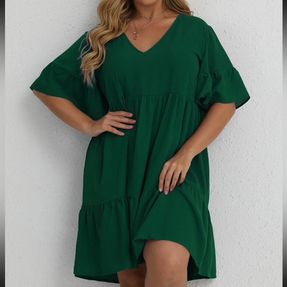 Boho ruffle hem smock dress - Picture 16 of 16